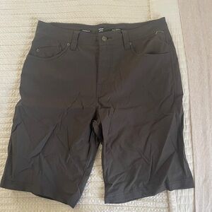 PrAna Men’s Shorts Size 34x11 Hiking Outdoor Charcoal Grey